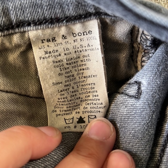 RAG & BONE BLACK/GRAY BLACKTHORN SKINNY JEANS SIZE 26 - Picture 12 of 16